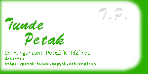 tunde petak business card